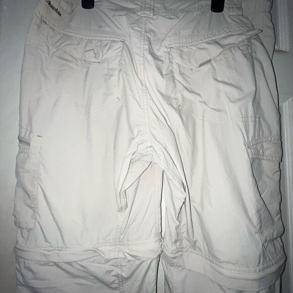 Columbia Mens Size 38/32 Cream Omni Shade Sun Protection Cargo Pants - Picture 10 of 12